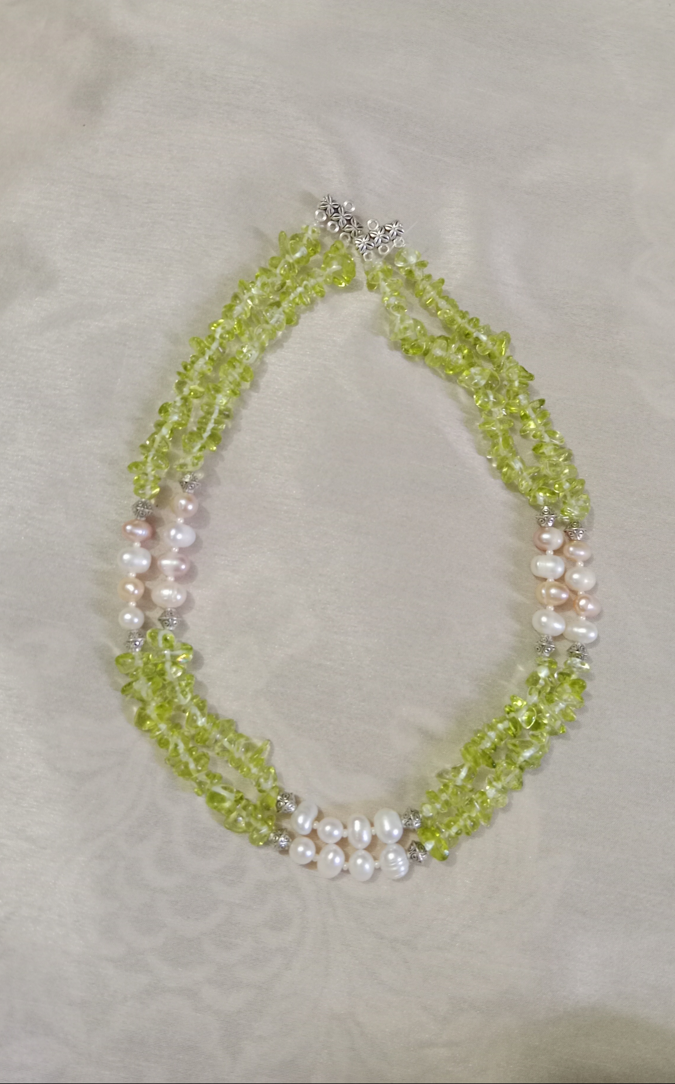 Pearl & coral stone combination neckpiece_img_0
