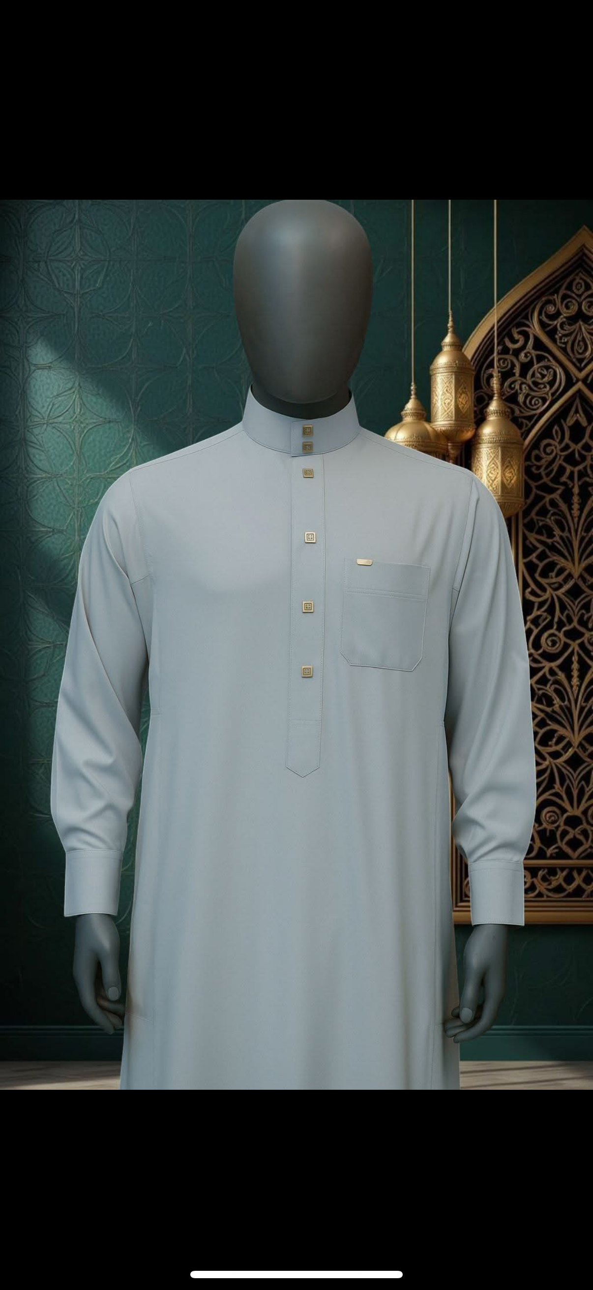 Premium Arabian Jubba Collar - White_img_1