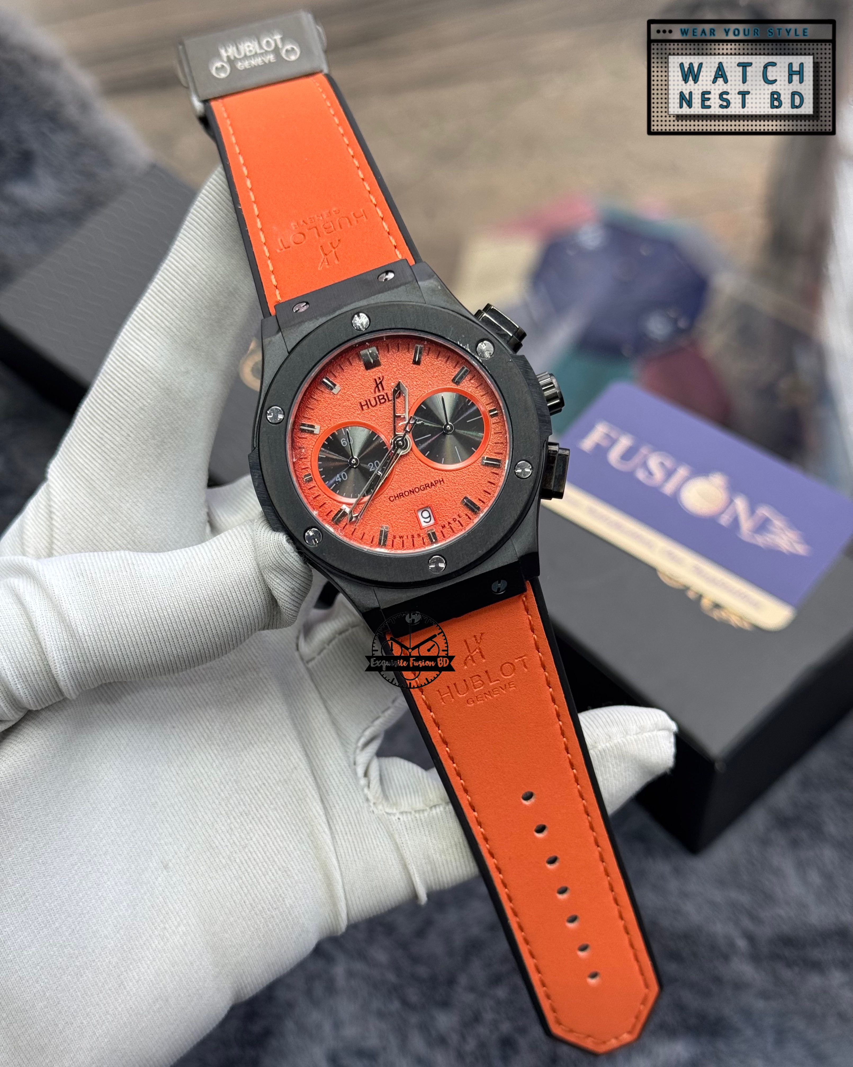 Hublot Geneva Big Bang Chronograph Watch (AA Grade)