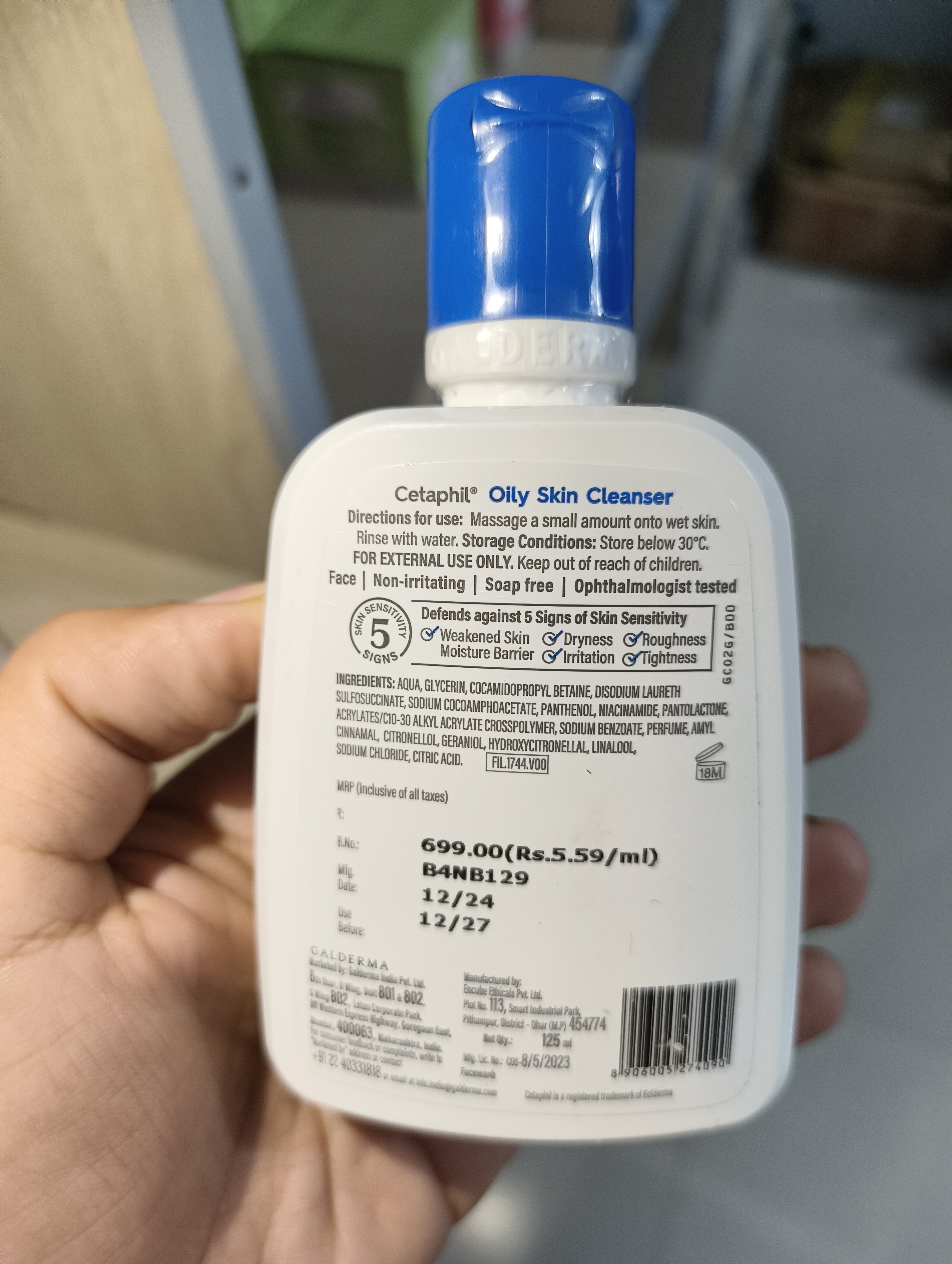 Cetaphil Oily Skin Cleanser, Combination to Oily, Sensitive Skin- 125ml_img_1