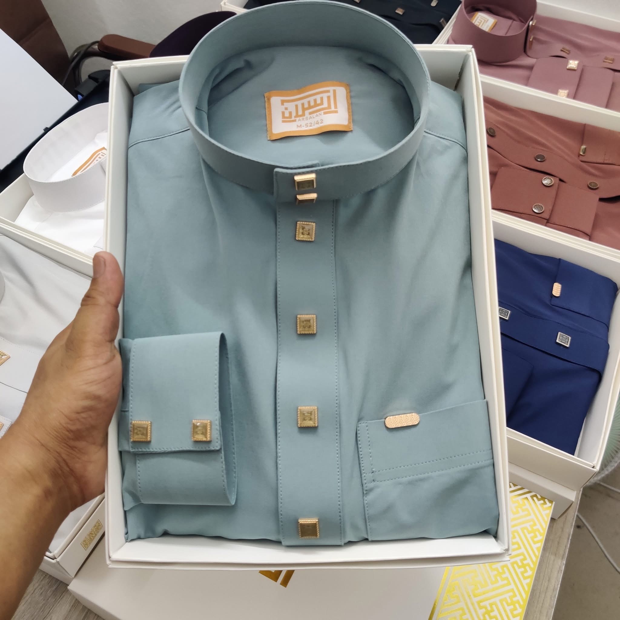 Premium Arabian Jubba Collar - Blue Light Shade_img_0