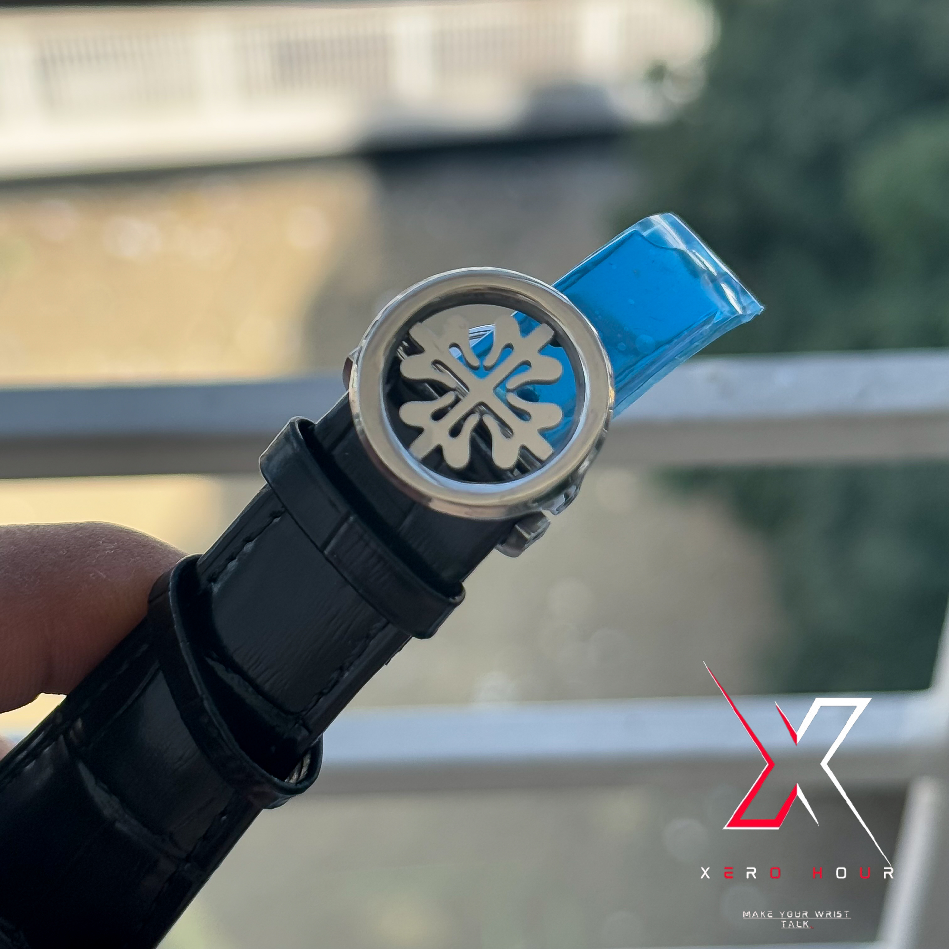 Patek Philippe | Nautilus | Single Tone Leather Belt | White Dial_img_3