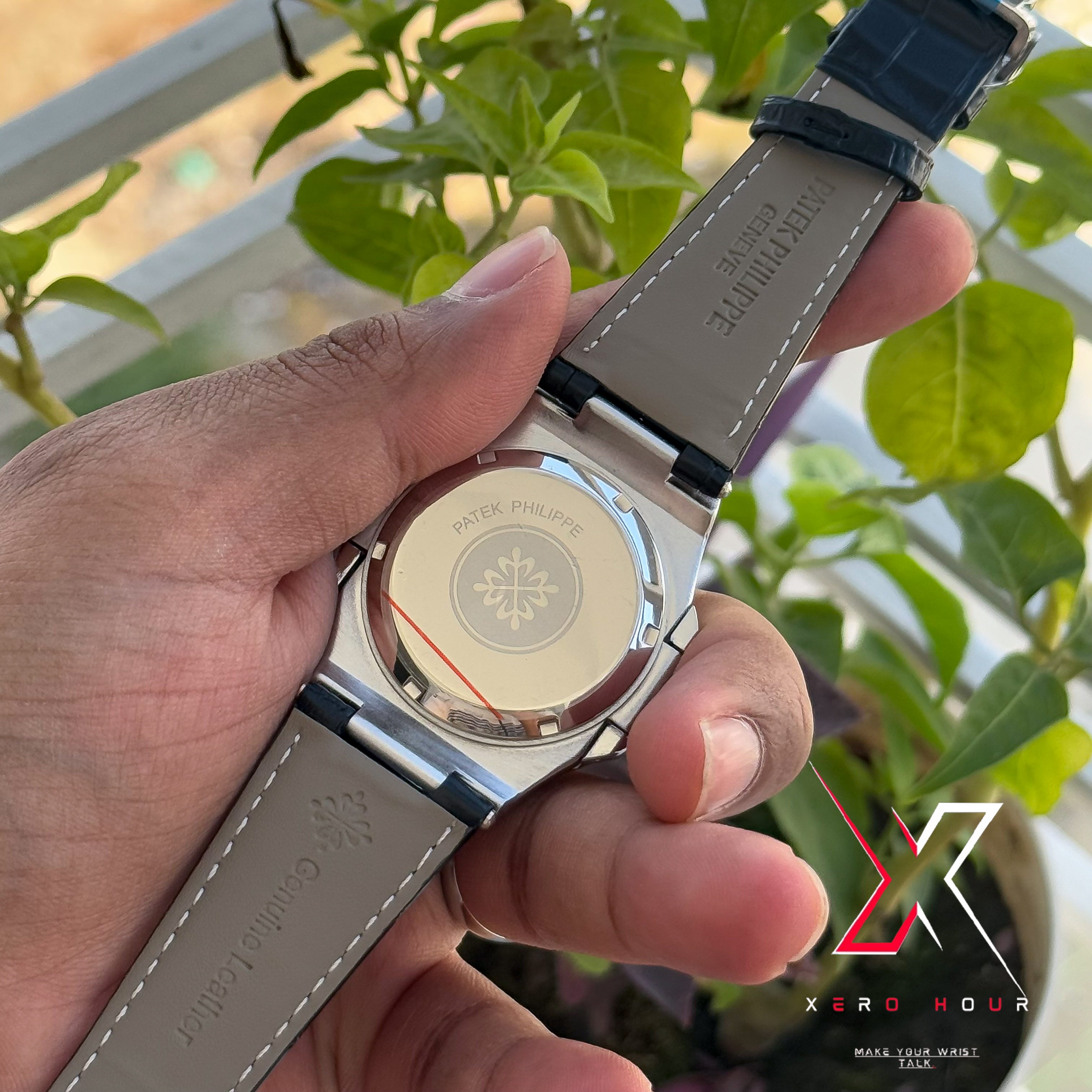 Patek Philippe | Nautilus | Single Tone Leather Belt | White Dial_img_6