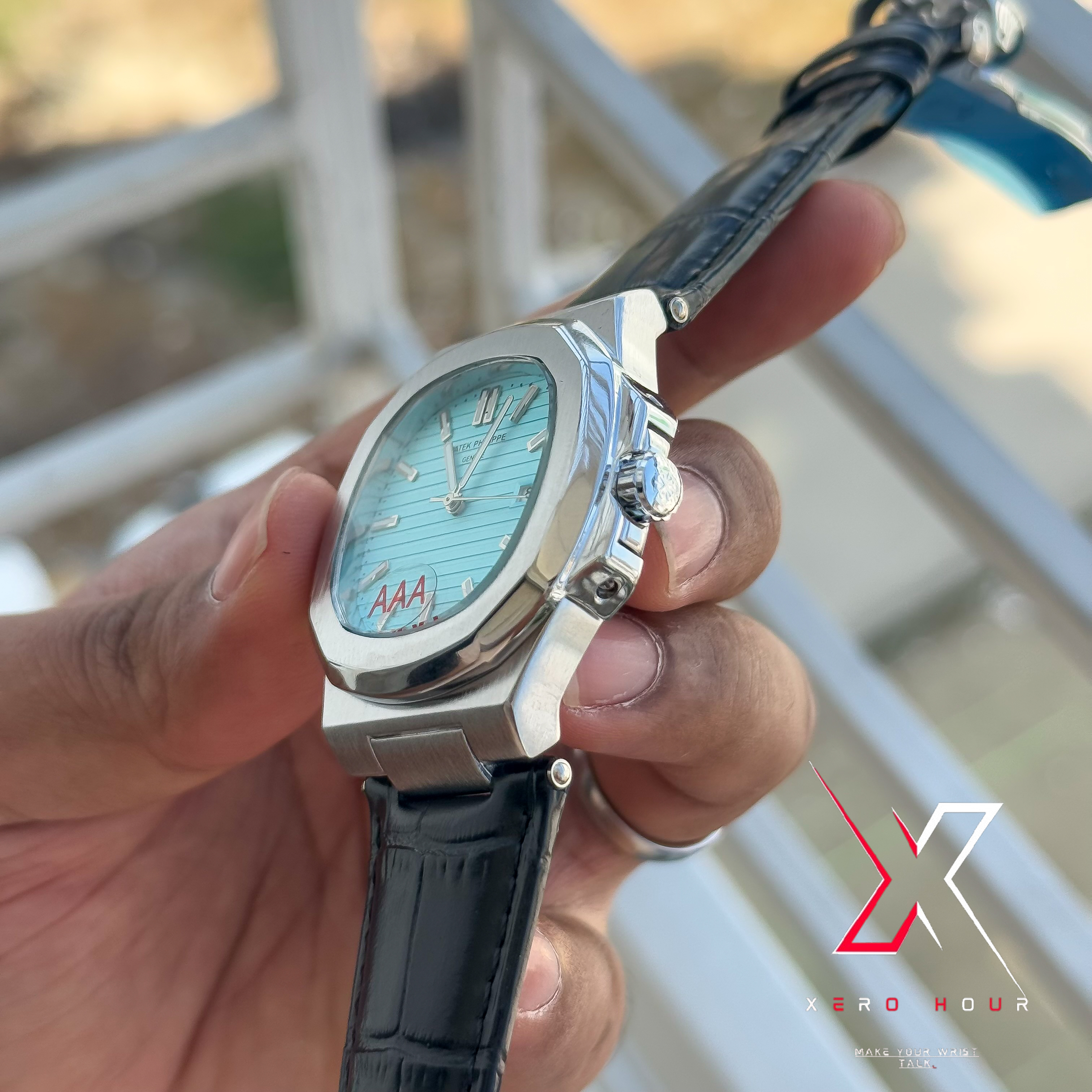 Patek philippe | AA grade | Leather betl | Tiffany Dial_img_4