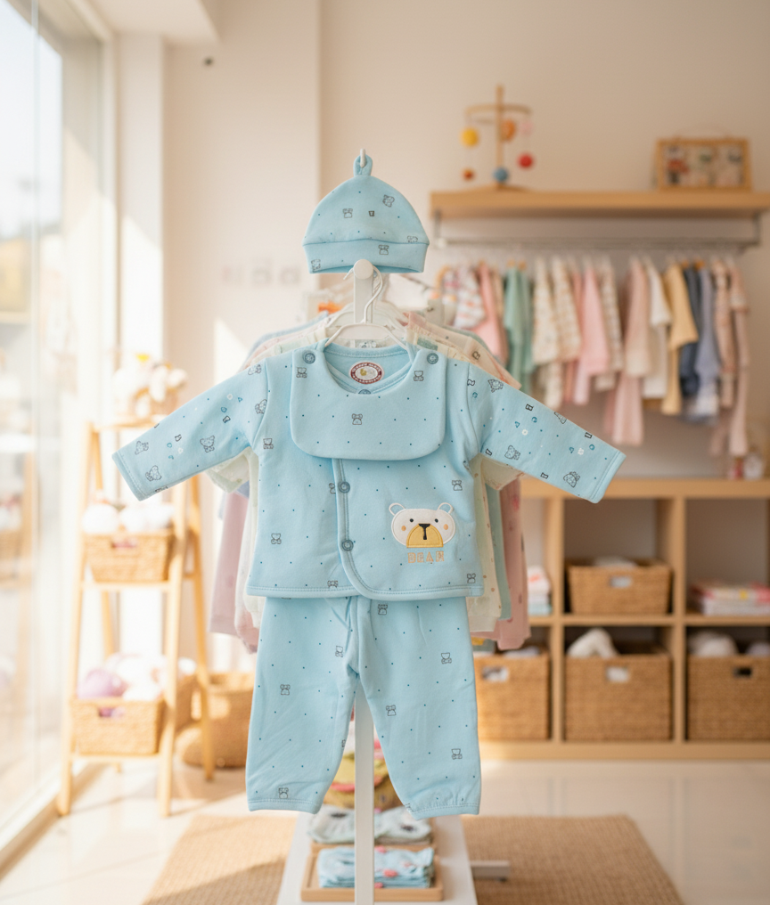 বেবি শীতকালীন থার্মাল প্রিমিয়াম সেট ০– ১২ মাস (৪ পিস) - Image 1