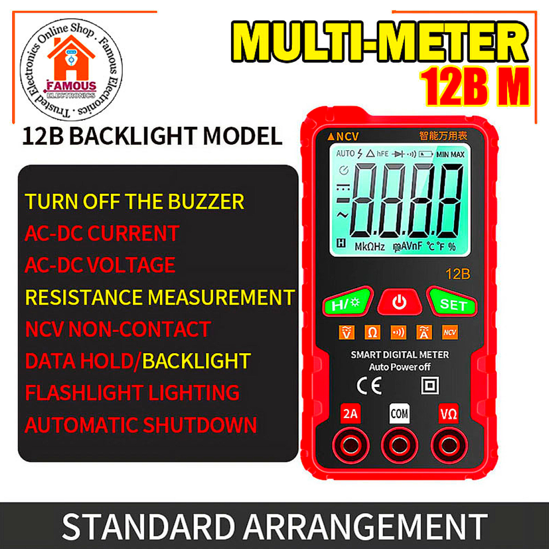 NCV Digital Multimeter High Precision Burn-Proof Fully Automatic Multimeter_img_3