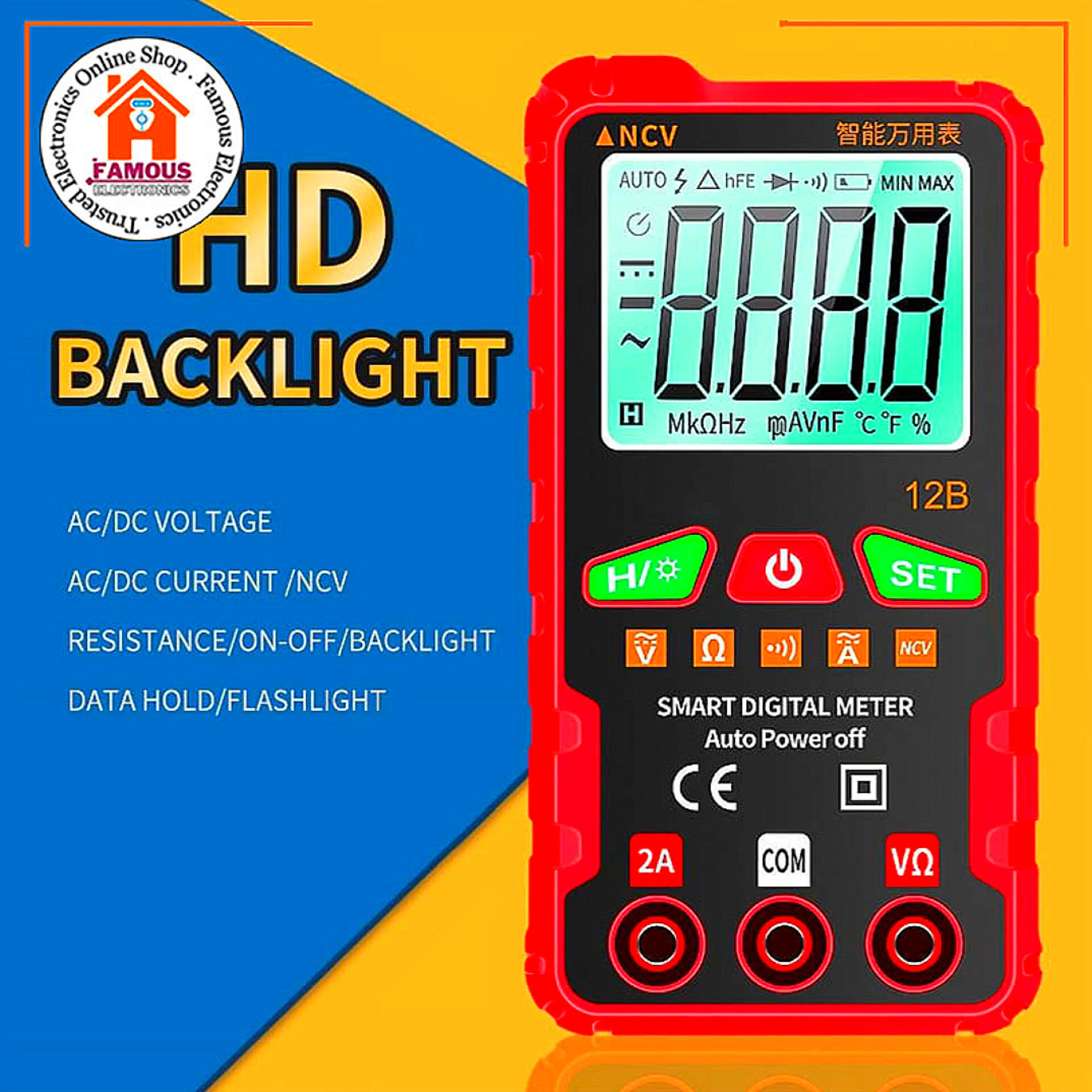 NCV Digital Multimeter High Precision Burn-Proof Fully Automatic Multimeter_img_4