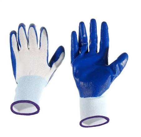 Rubber Cutting Gloves Blue
