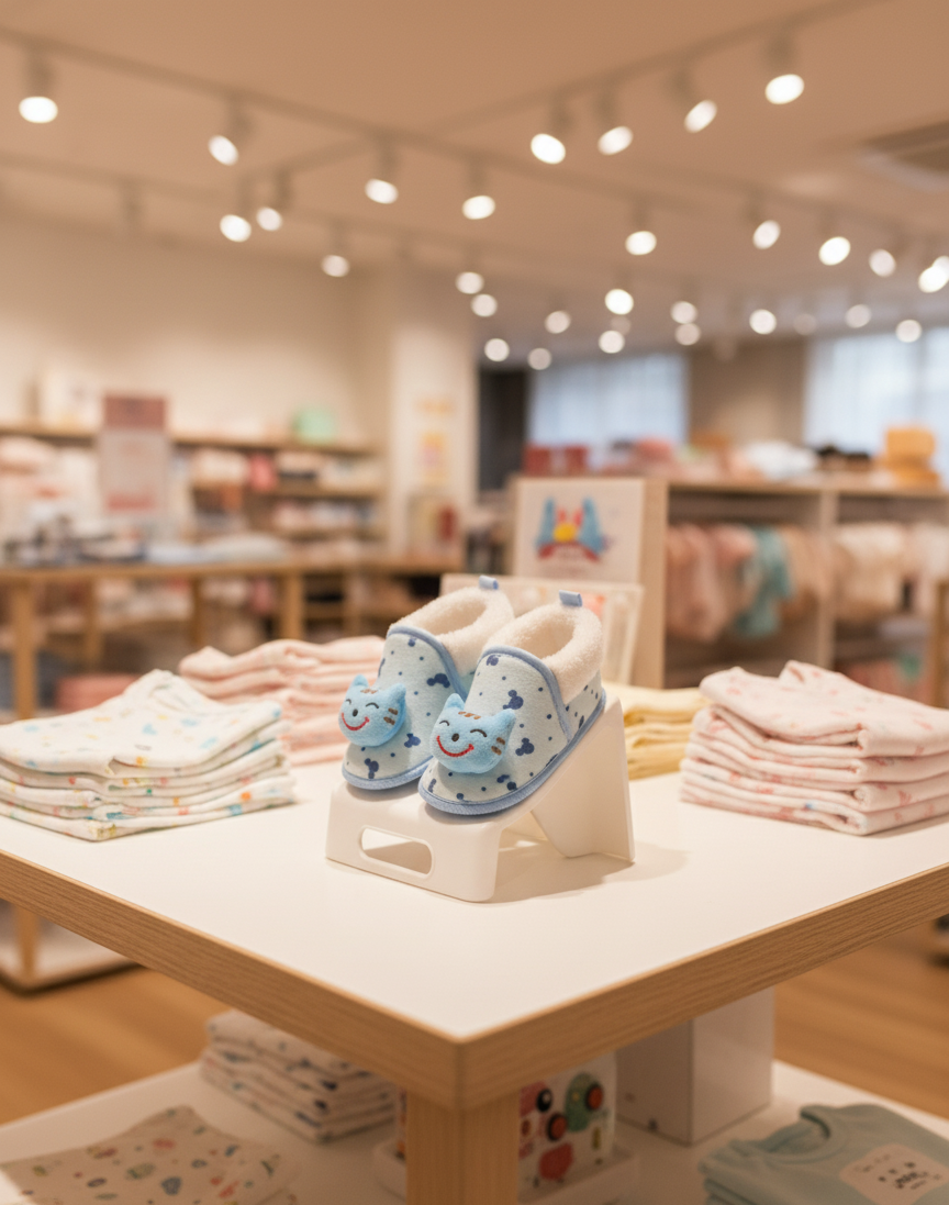 শীতের জন্য বাচ্চাদের আরামদায়ক সফট জুতা - কিউট ক্যাট ডিজাইন (০-১২ মাস) - Image 5