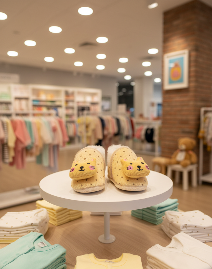 শীতের জন্য বাচ্চাদের আরামদায়ক সফট জুতা - কিউট ক্যাট ডিজাইন (০-১২ মাস) - Image 11