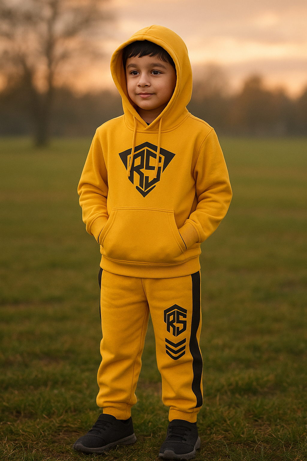 Kids Hoddie set ( RS Yellow) - Image 2