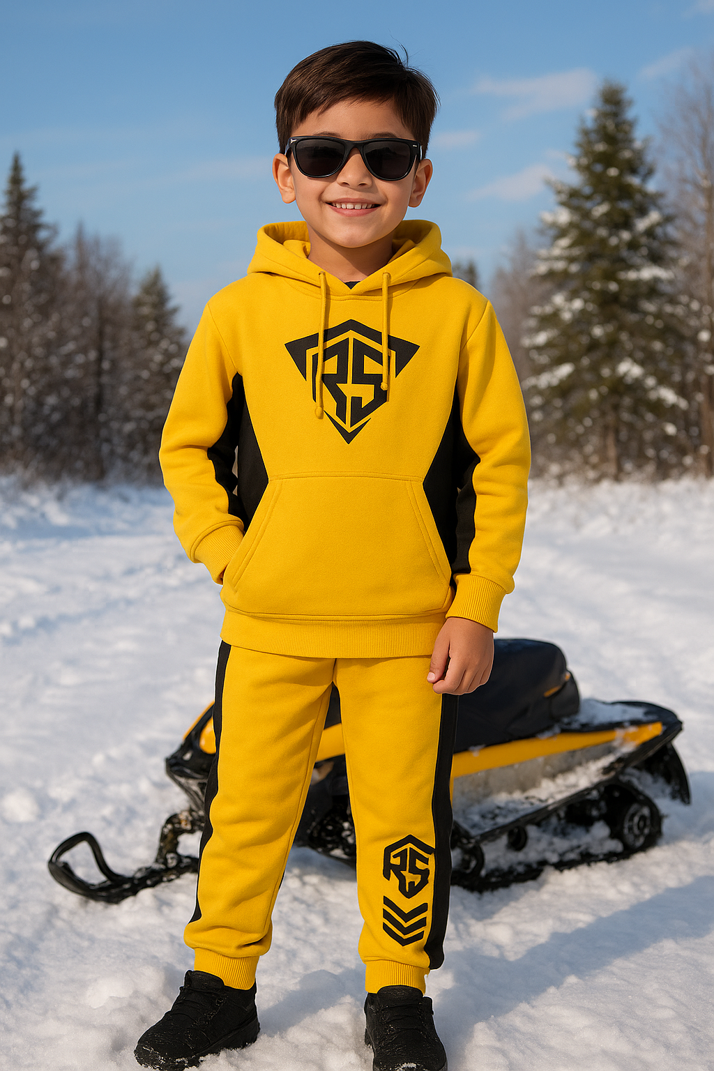 Kids Hoddie set ( RS Yellow) - Image 3