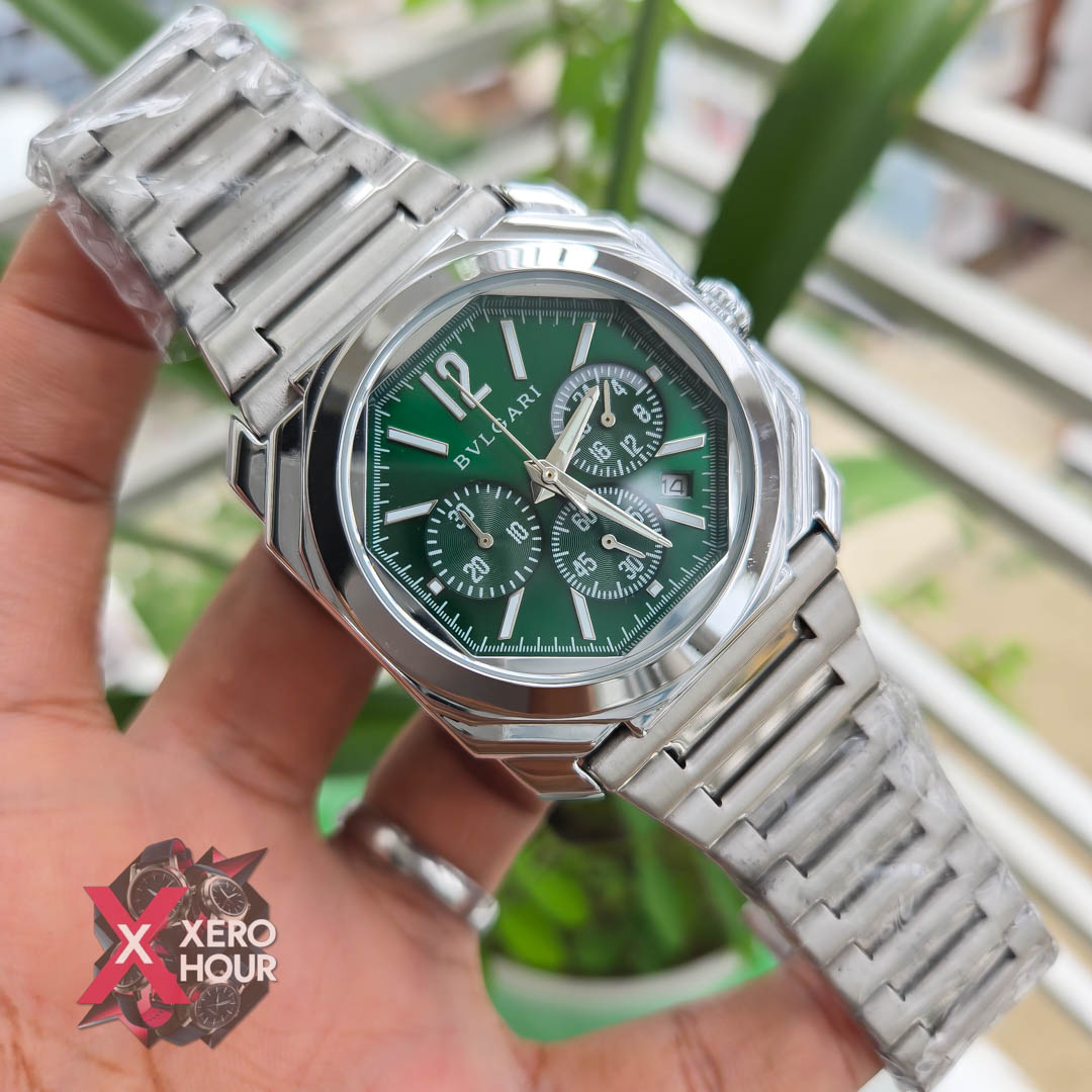 Bvlgari Octagon Shape Chronograph | Green