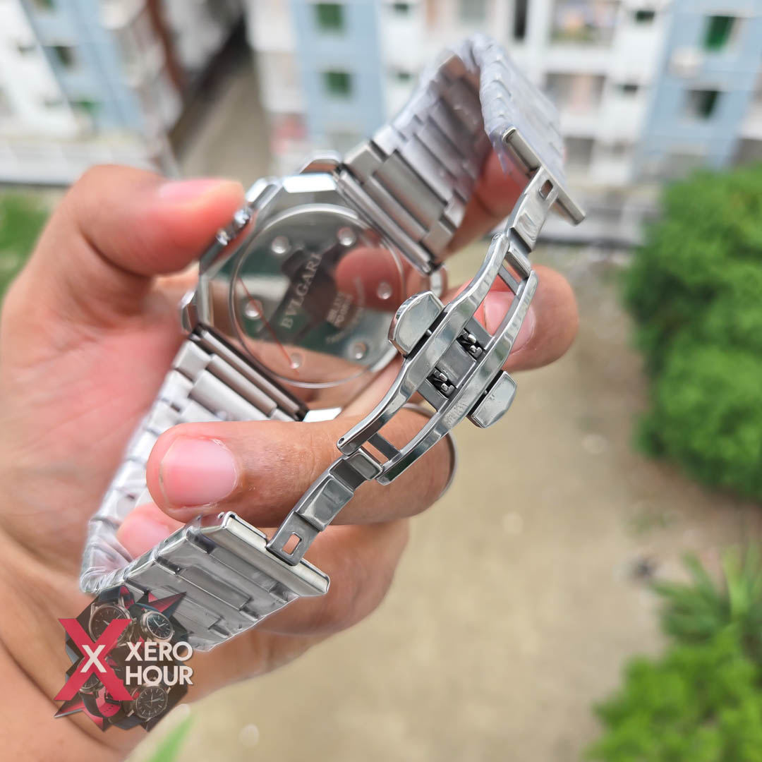 Bvlgari Octagon Shape Chronograph | Blue Dial_img_4