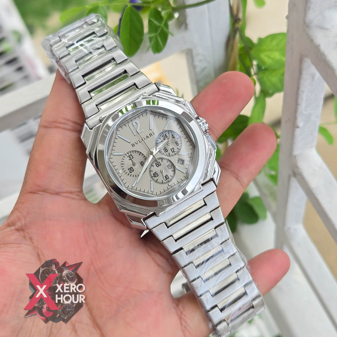 Bvlgari Octagon Shape Chronograph | Grey_img_6