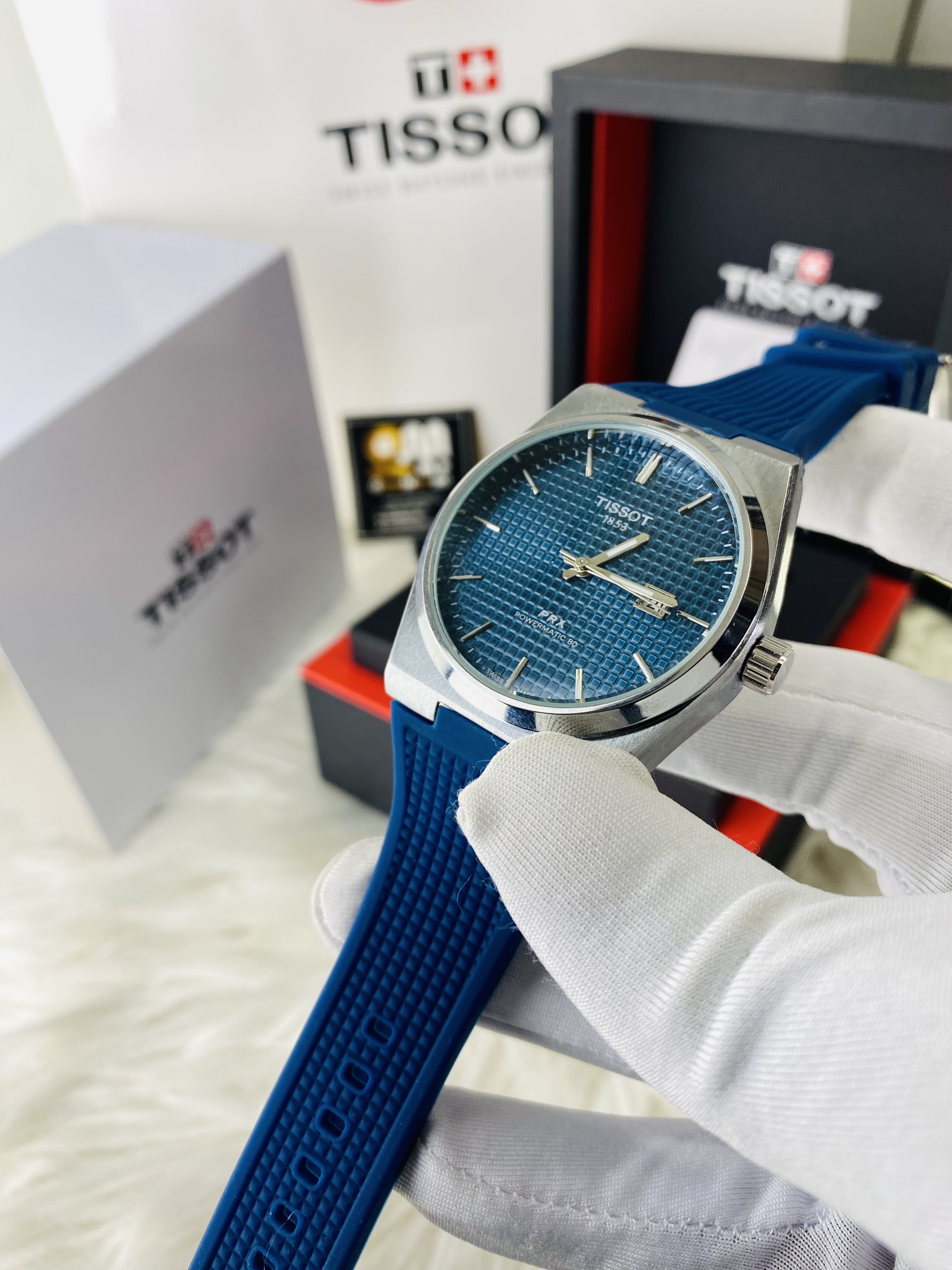 TISSOT PRX || FULL BLUE ||SILICON STRAP_img_1