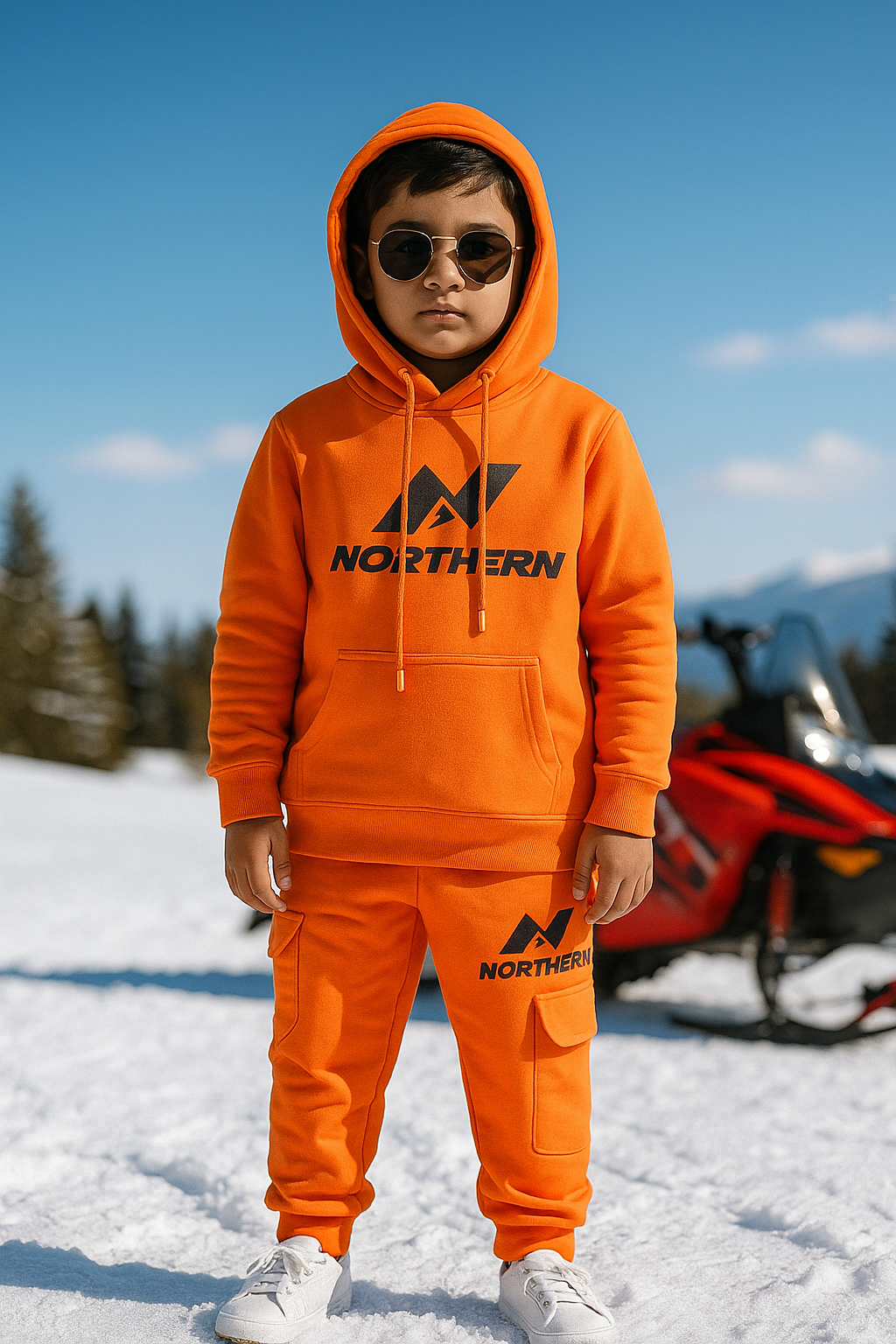 Kids Hoddie Set ( Northern Organge) - Image 3
