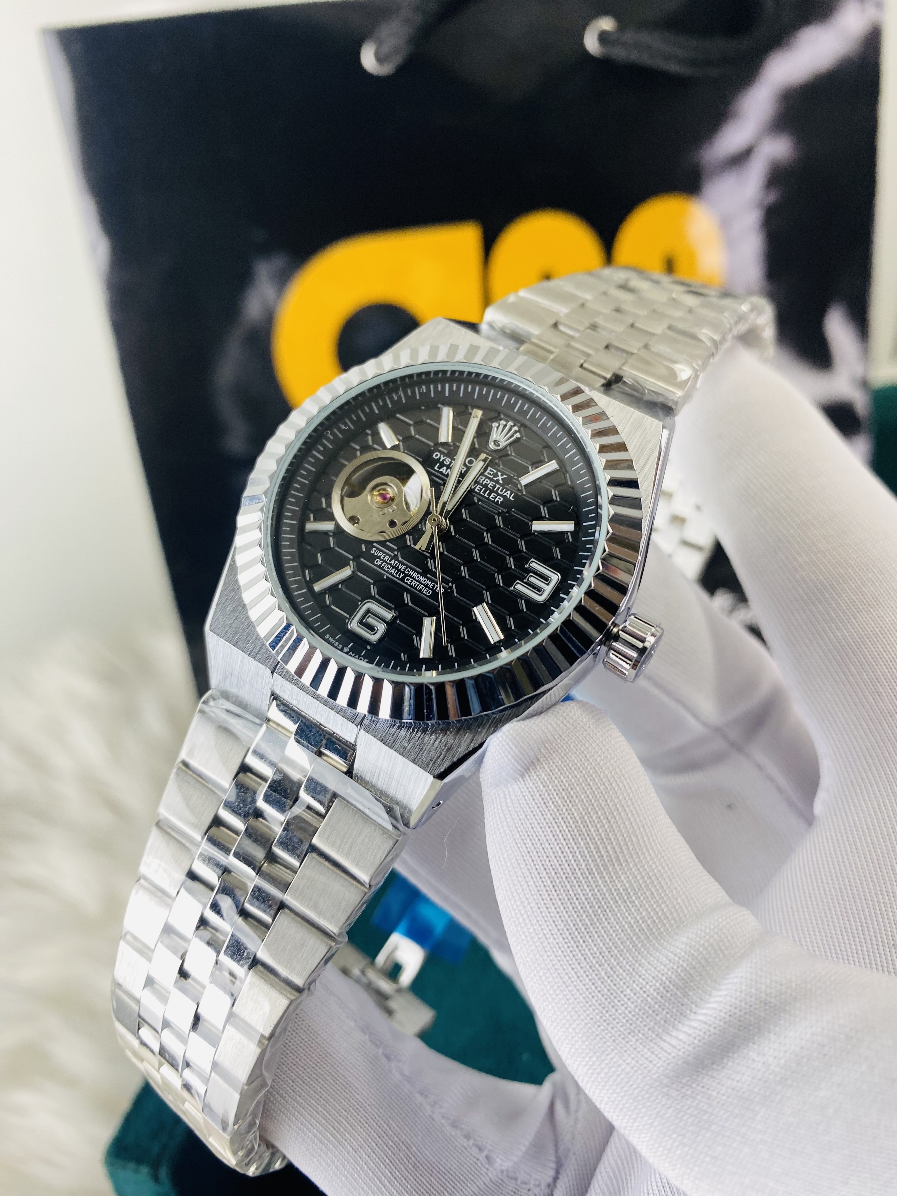 ROLEX OPEN HEART AUTOMATIC ||DIAL BLACK