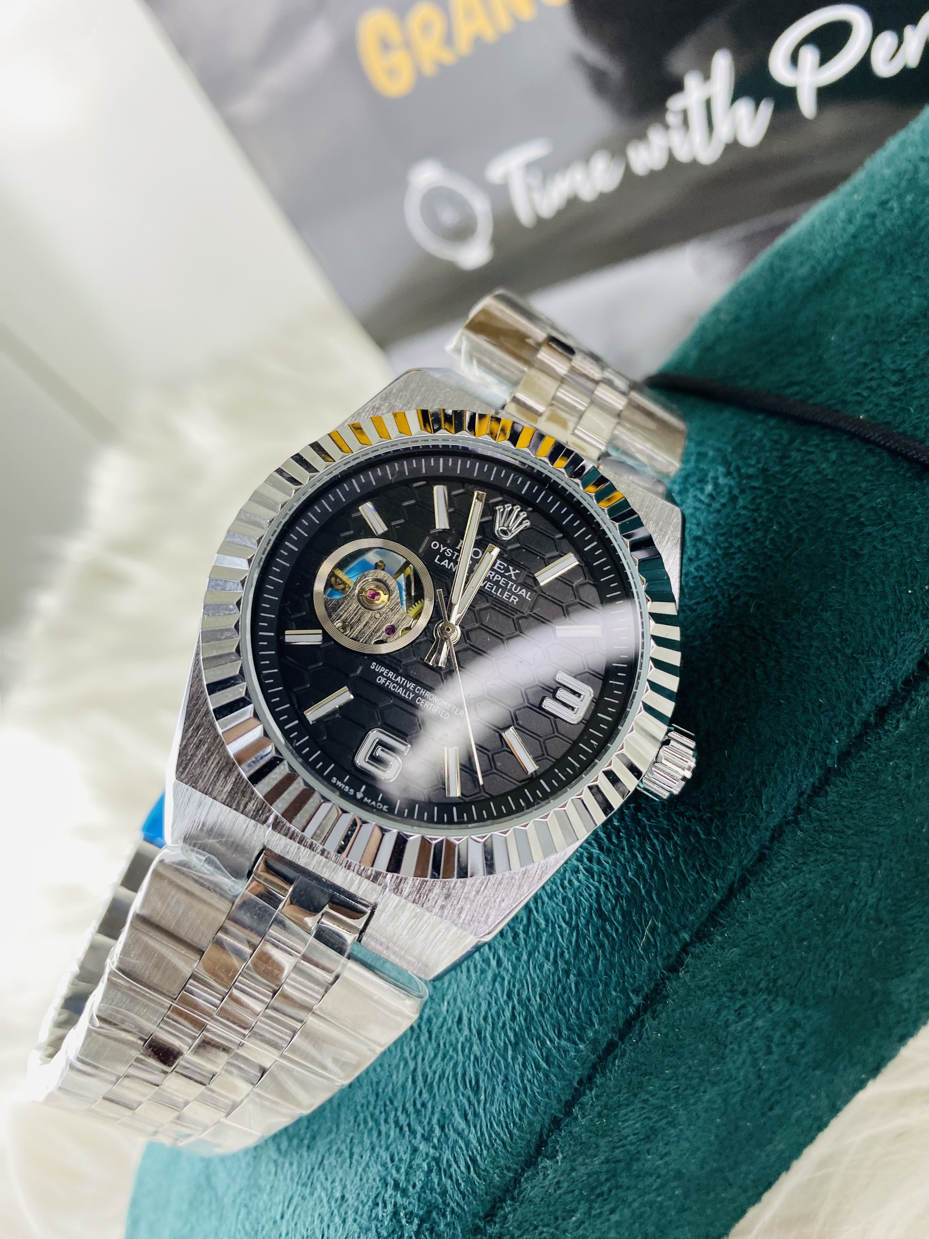 ROLEX OPEN HEART AUTOMATIC ||DIAL BLACK_img_1