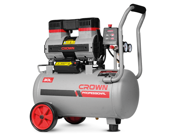 CROWN CT36090 24L Professional Oil-Free Air Compressor, 24L, 1400W, 100L/min, 8Bar; Model: CT36090_img_2