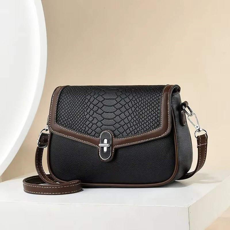 Small Handbags PU Leather High Quality Shoulder Bags(Black) (CHINA)_img_0