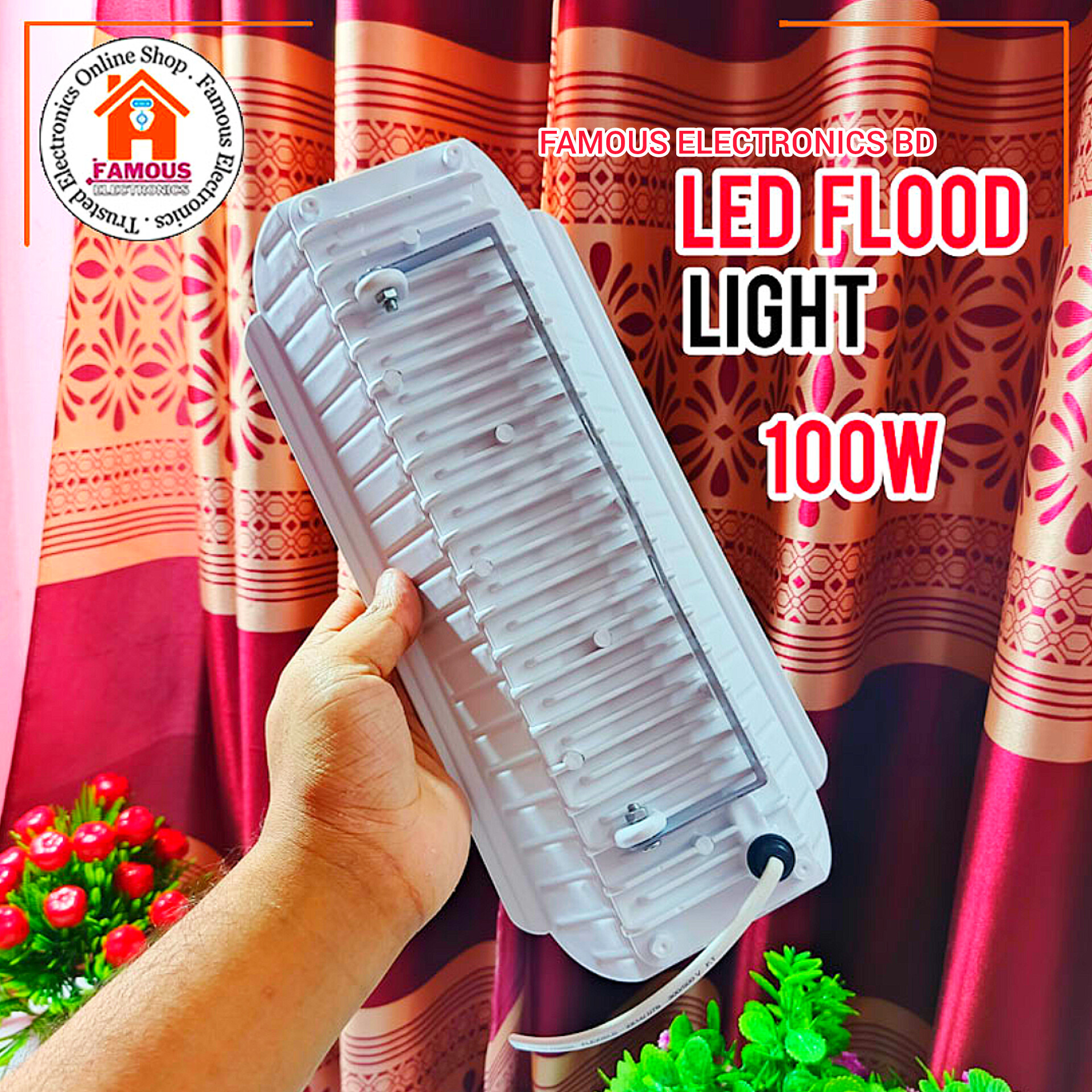LED Flood Lights Lodine tungsten Light Cool white 100W Modern construction site lighting Waterproof AC 220V-240V_img_1