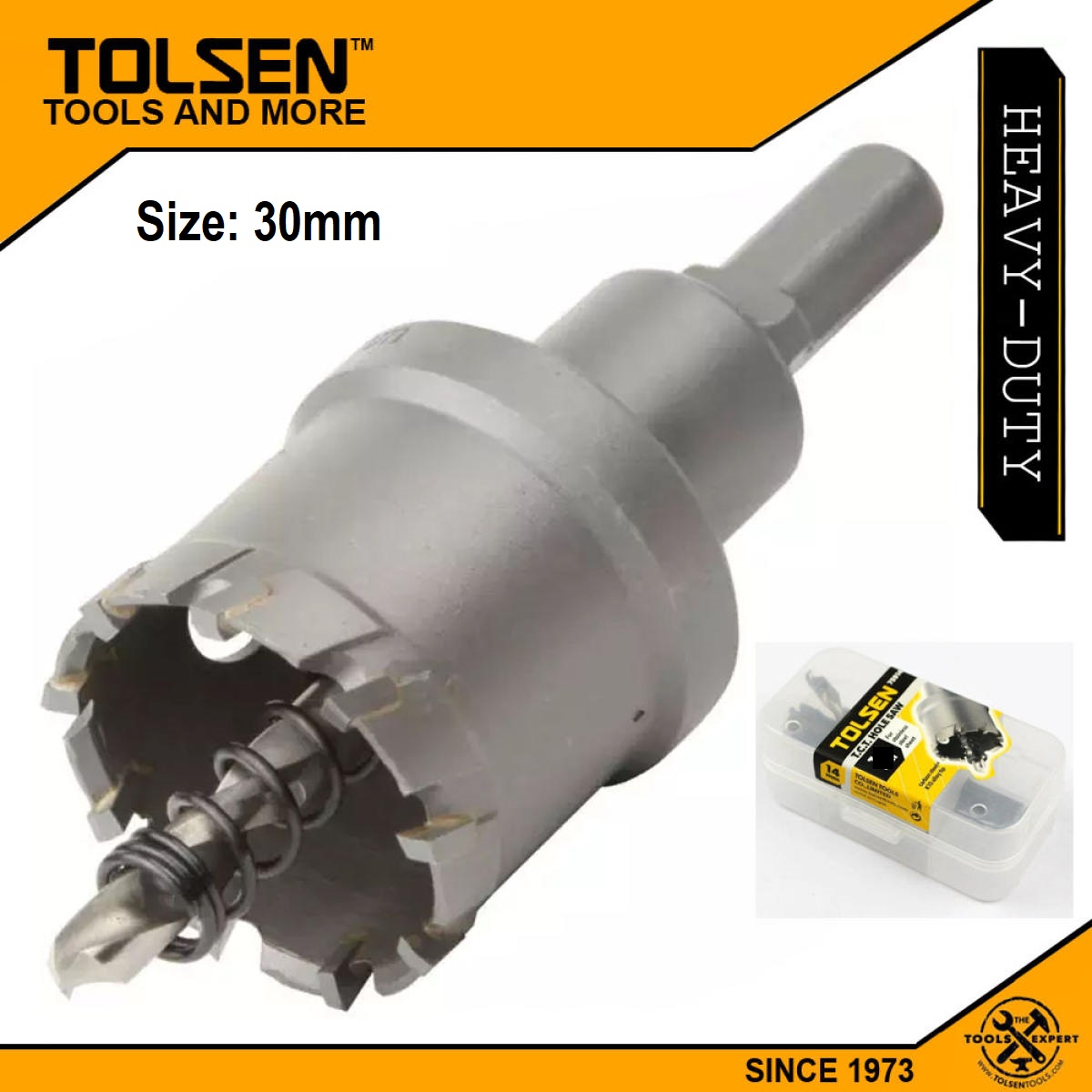 TOLSEN TCT Hole Saw (14mm to 75mm) Special Carbide tip 3 - Ply Cutters For Metal_img_12