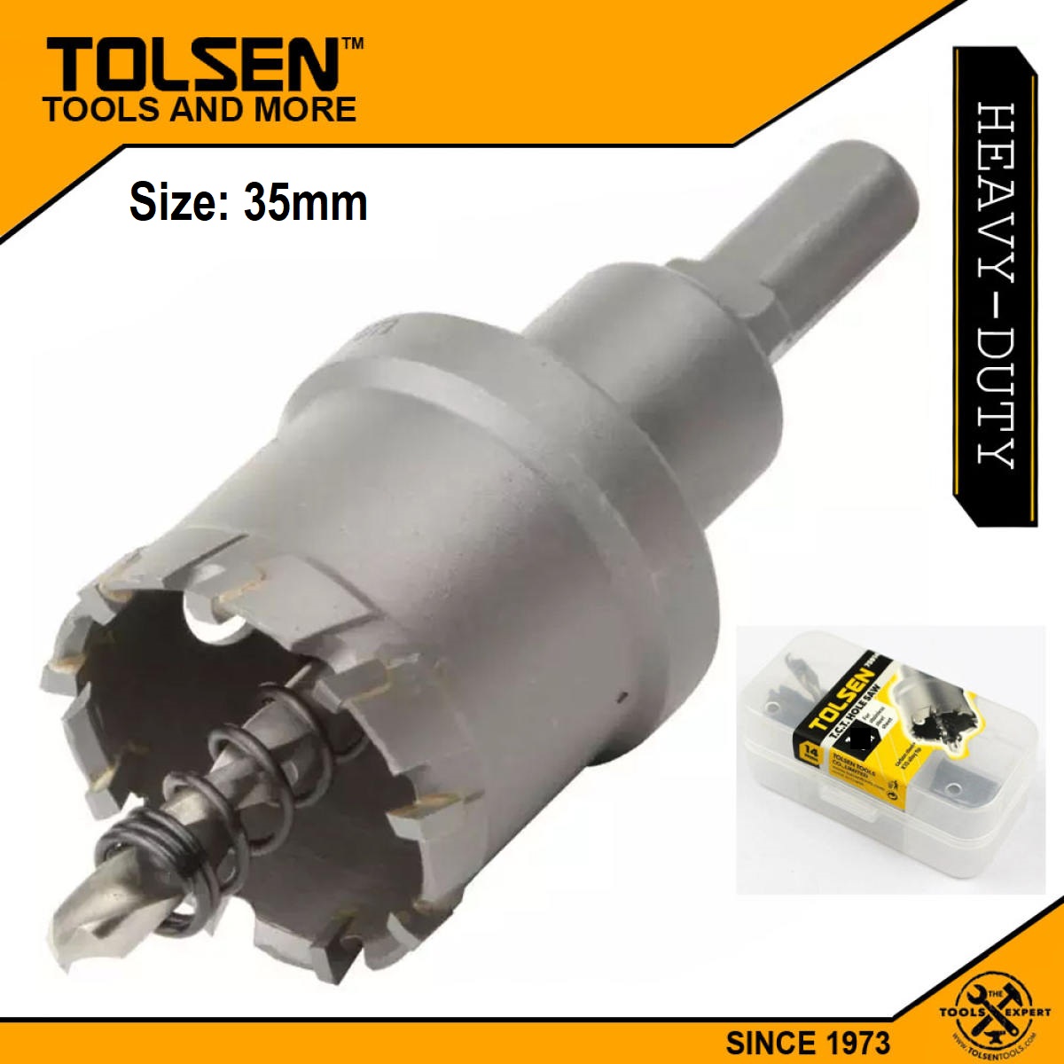 TOLSEN TCT Hole Saw (14mm to 75mm) Special Carbide tip 3 - Ply Cutters For Metal_img_14