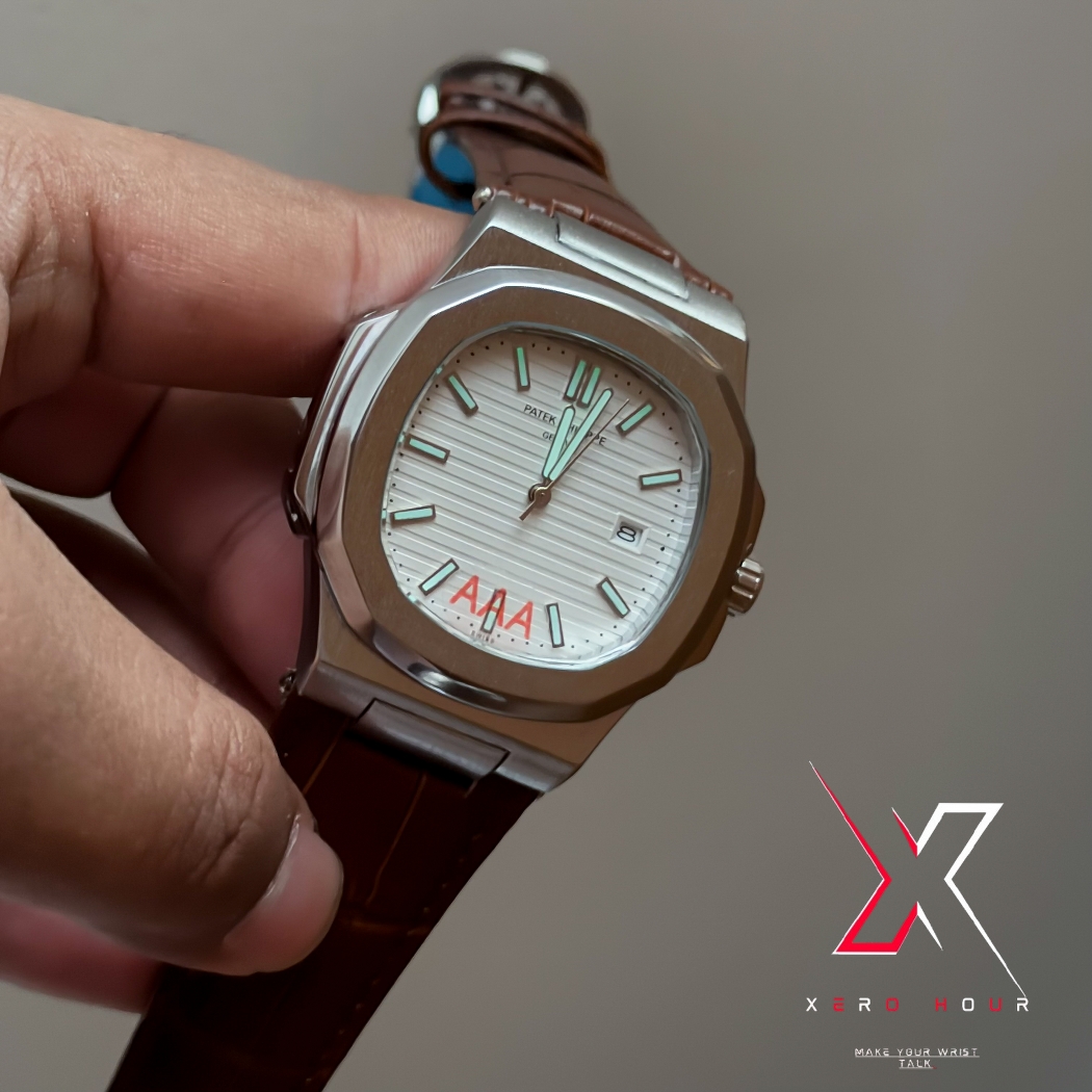 Patek philippe | AA grade | Brown Leather betl | White Dial_img_7