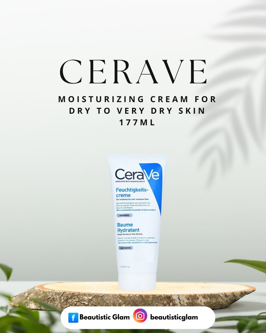 CeraVe Moisturizing Cream For Dry to Very Dry Skin 177ml