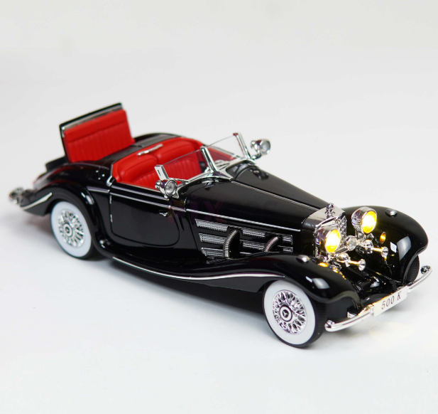 Mercedes Benz 500K Diecast 1/24 Scale Open Door Sound Light_img_2