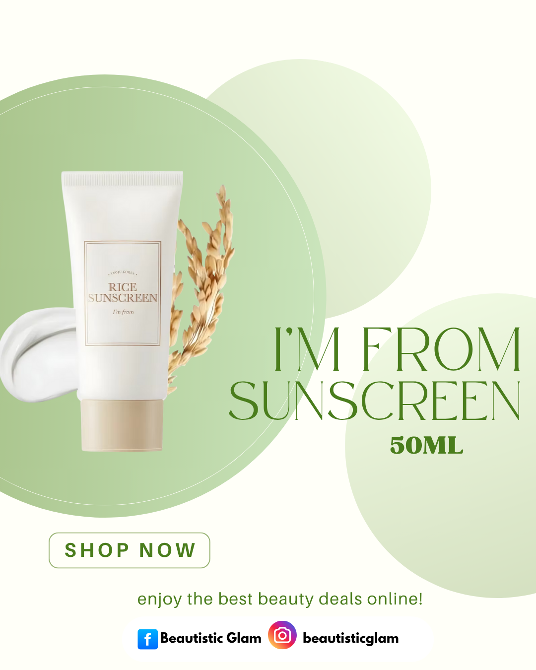 i'm From Rice Sunscreen SPF50+ PA++++