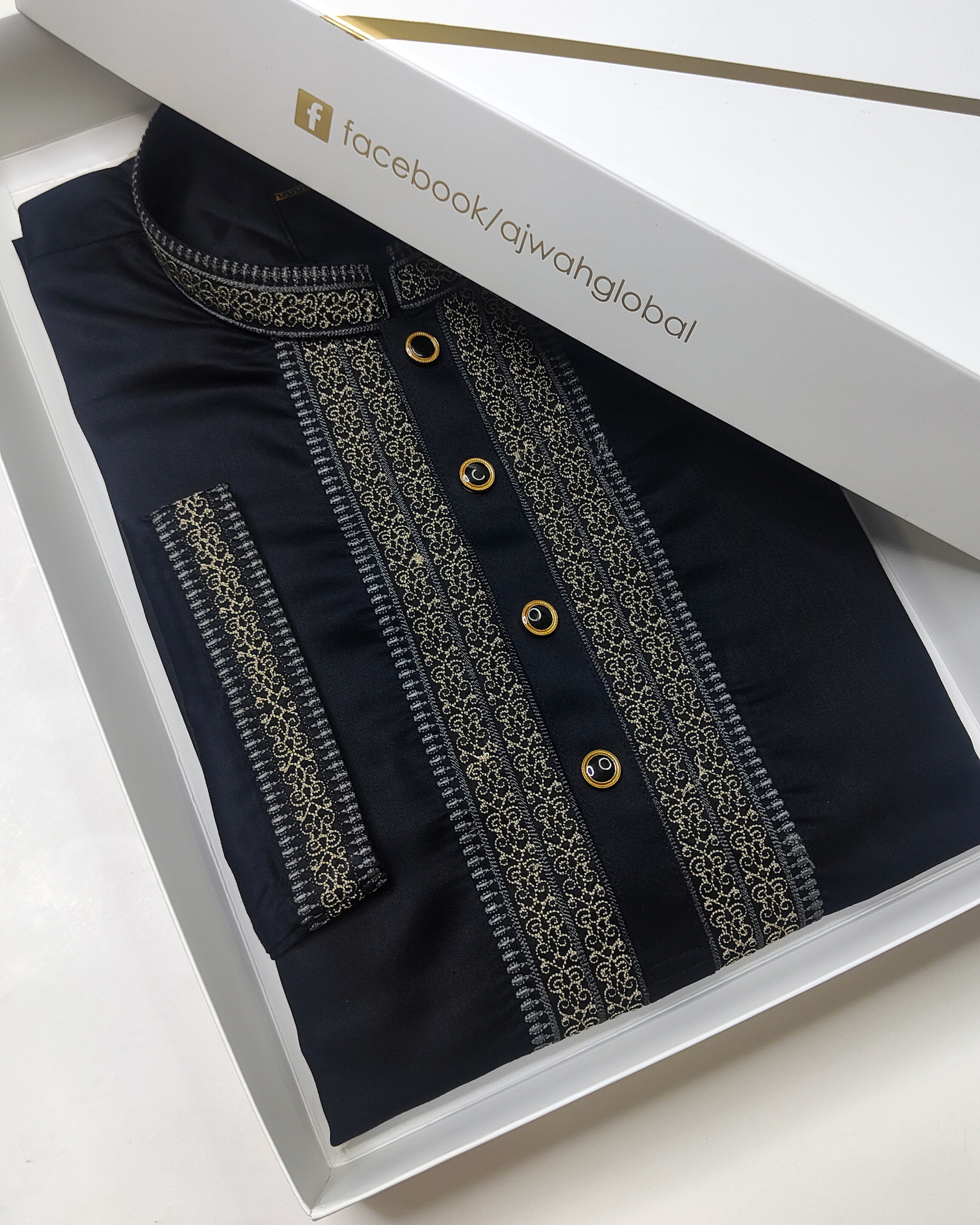 Midnight Sultan premium embroidery Panjabi-A0348_img_0