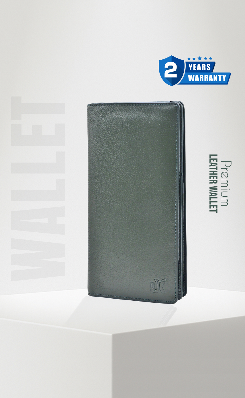ProX High Quality Original Cow Leather Wallet_PW-2708 Deep Green