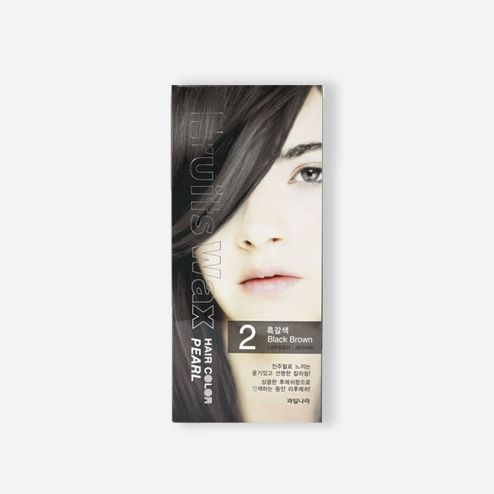 Welcos Fruits Wax Hair Color Pearl (2 Black Brown) - 120gm_img_0