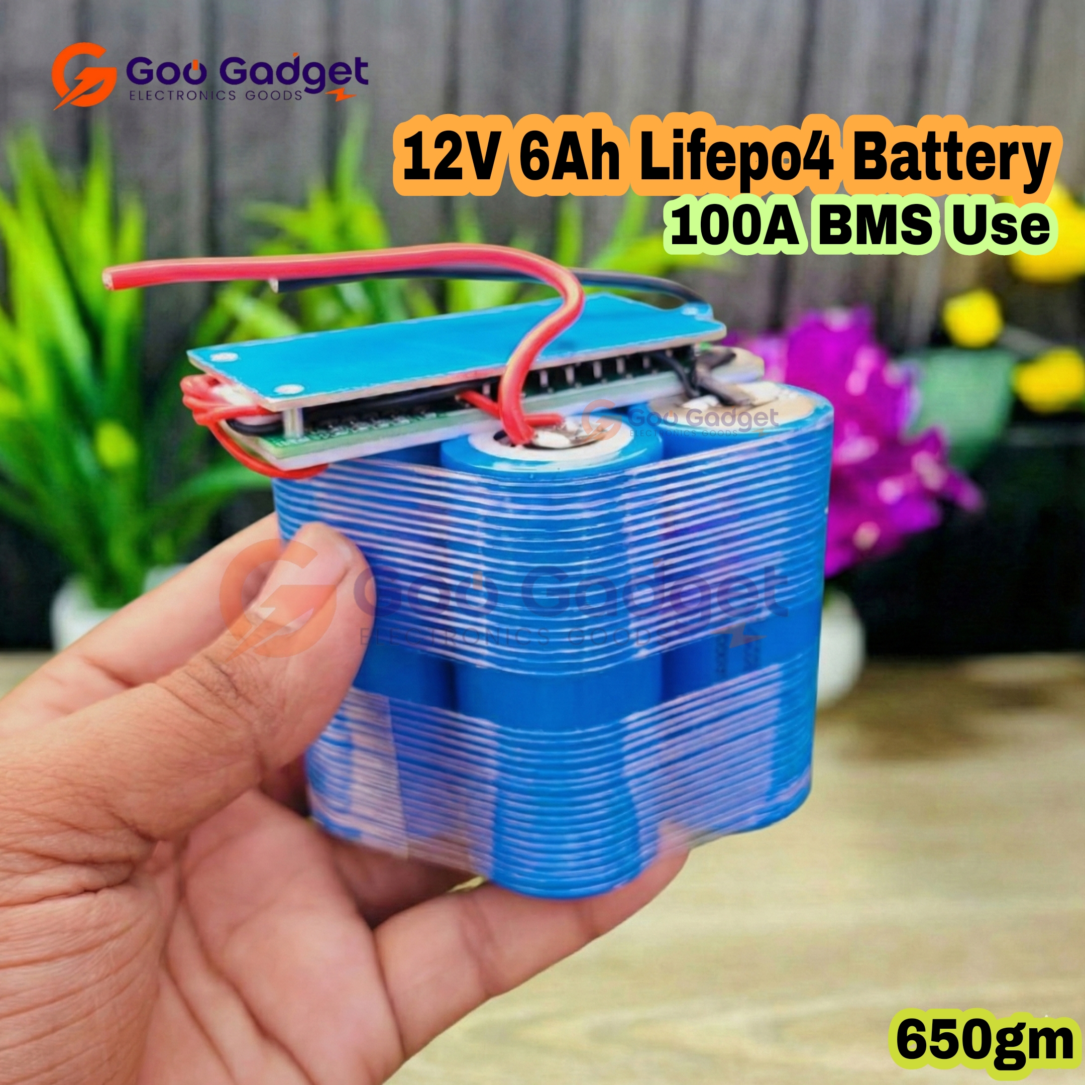 12V 6Ah LiFePO4 Rechargeable Battery Pack2y | Long-Life Lithium Iron Phosphate Pack_img_1