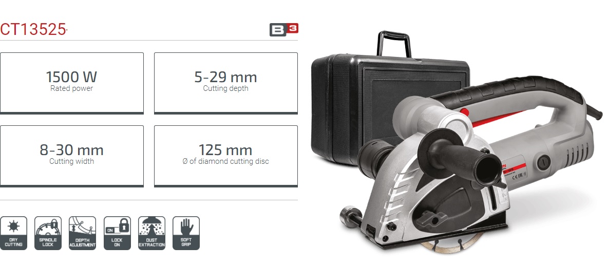 CROWN CT13525 Professional Wall Chaser, 1500W, 220V; Model: CT13525 - 125_img_1