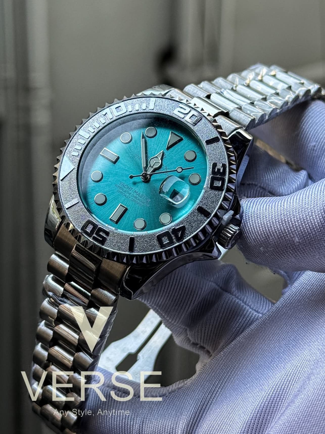 Rolex yatch master chain sweep silver tiffany