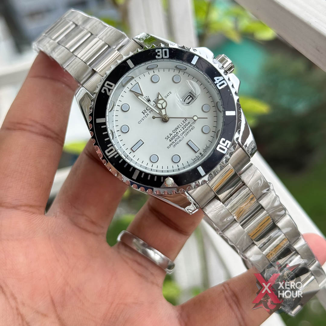 Rolex Sea Dweller Rotating Bezel| Black bezel White Dial