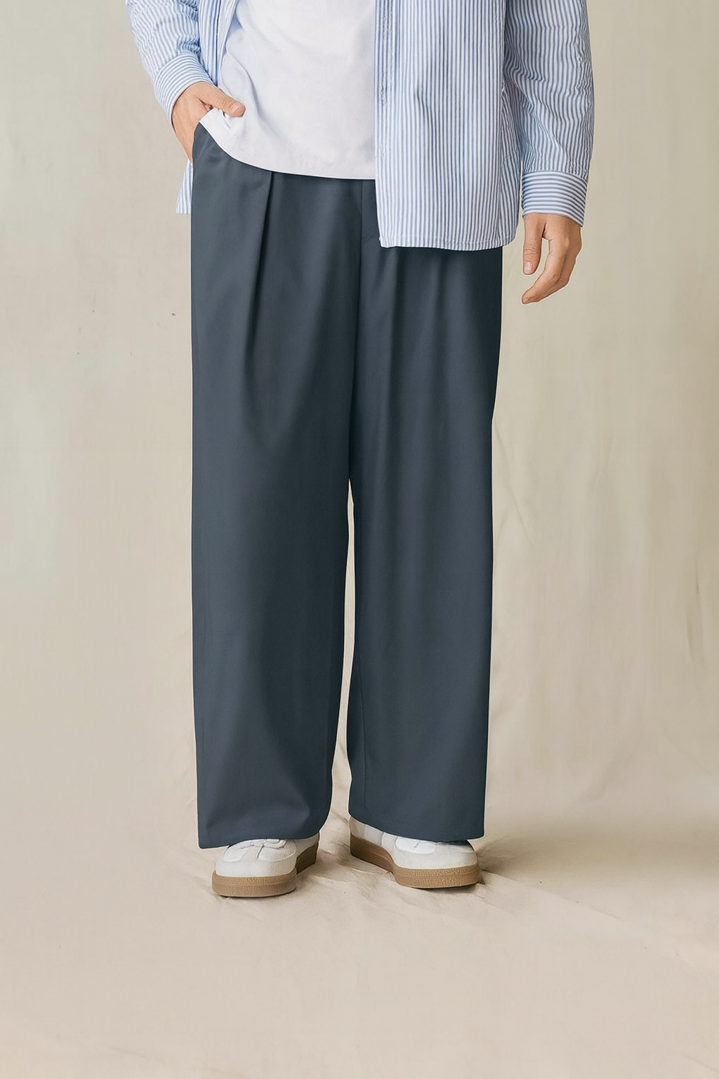 Oversized Baggy Formal pant (Steel Blue)_img_4