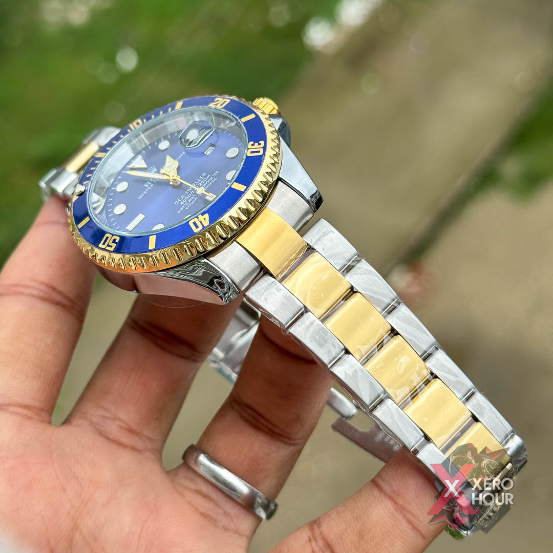 Rolex Sea Dweller Dual Tone Rotating Bezel | Blue Dial blue bezel_img_1