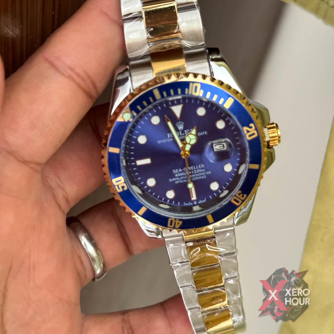 Rolex Sea Dweller Dual Tone Rotating Bezel | Blue Dial blue bezel_img_5