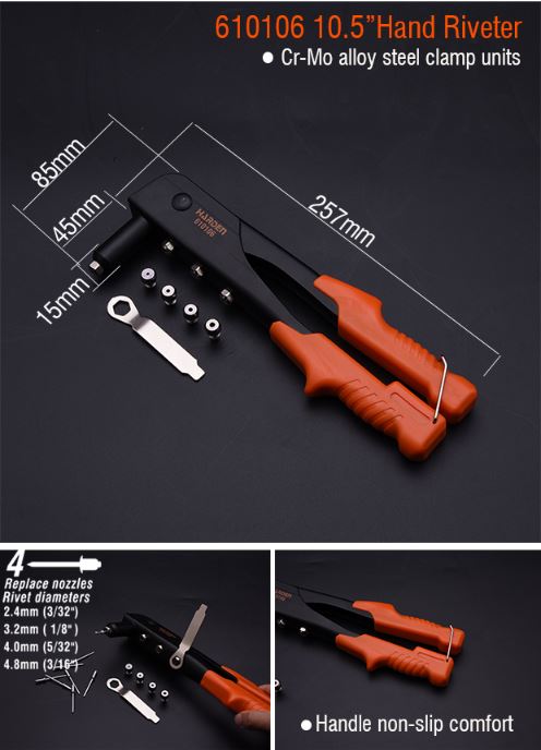 HARDEN 10.5" Hand Riveter Heavy Duty Professional Hand Riveter 610106_img_3