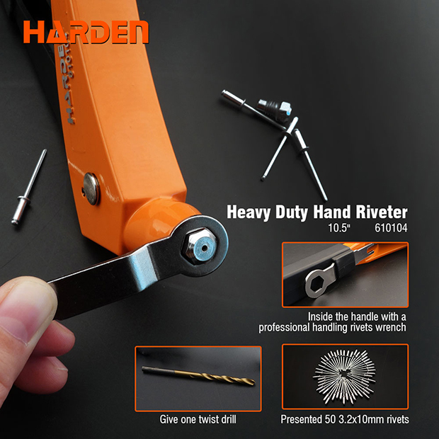 HARDEN 10.5" Hand Riveter Heavy Duty Professional Hand Riveter 610106_img_8