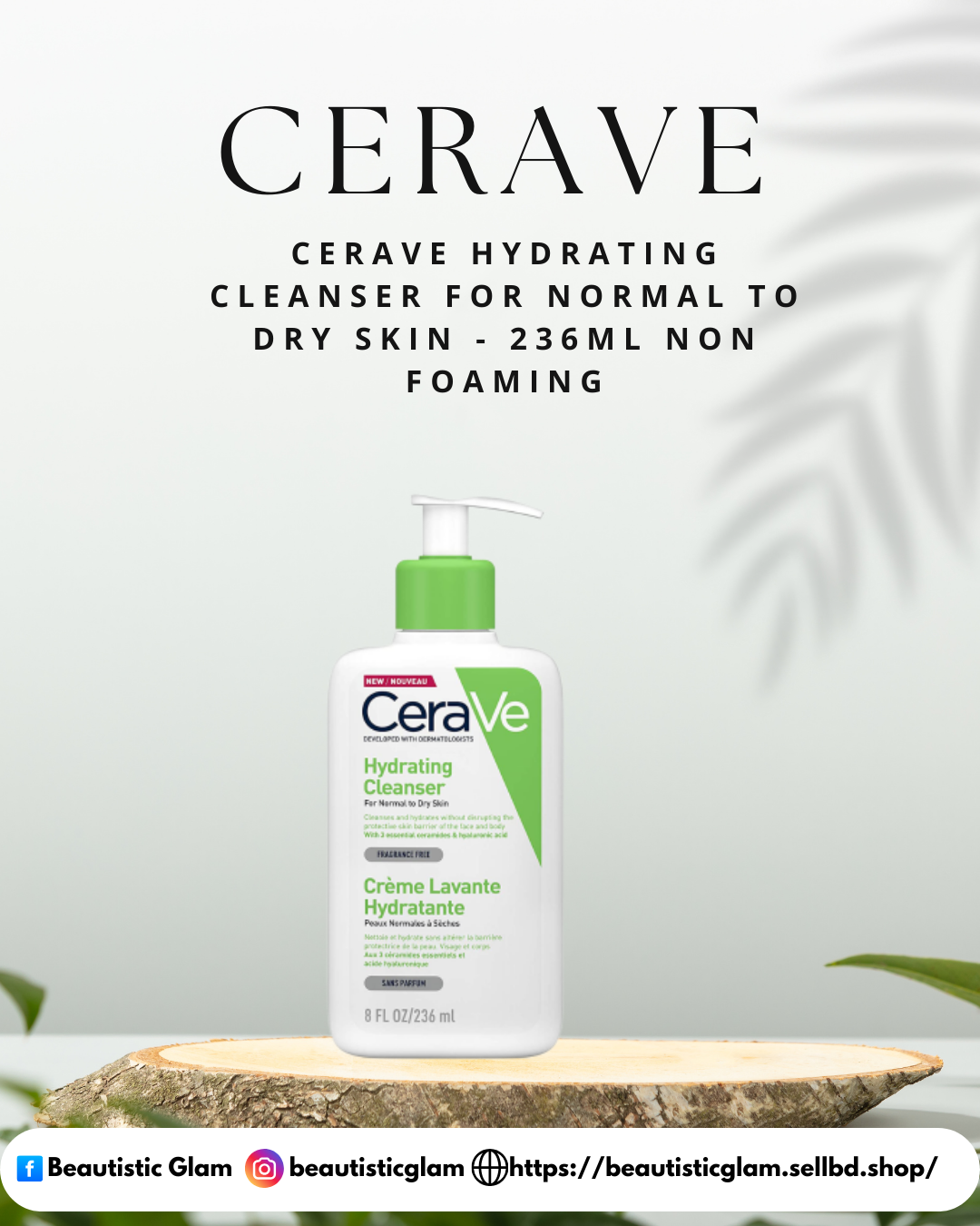 Cerave Hydrating Cleanser For Normal To Dry Skin - 236ml NON Foaming