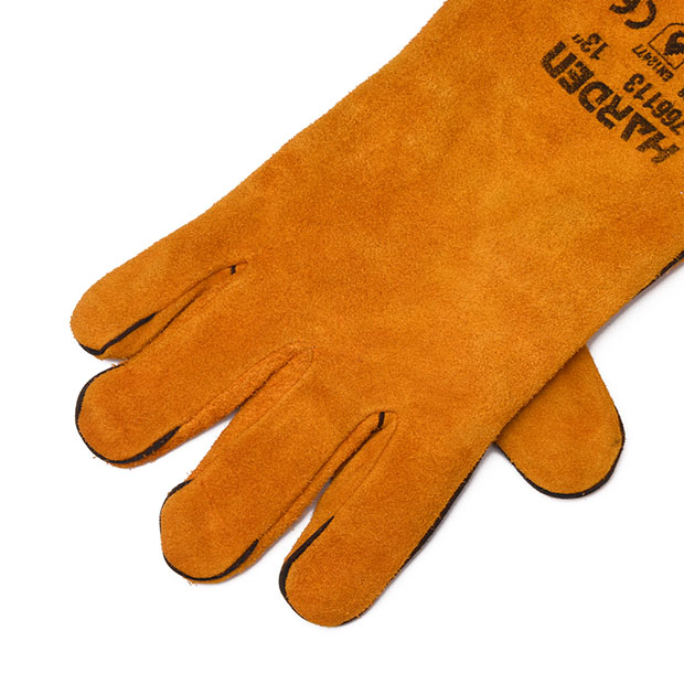 HARDEN Welding Gloves, 13", top quality, Heat Resistance Long Cow Split Leather Glove Welding Gloves for Welder 766113_img_1