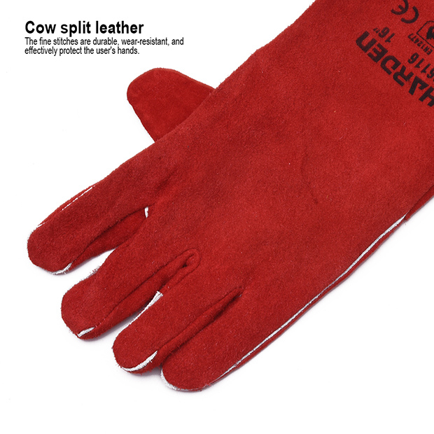 HARDEN Welding Gloves, 16", top quality long welding gloves leather welding glove; 766116_img_1