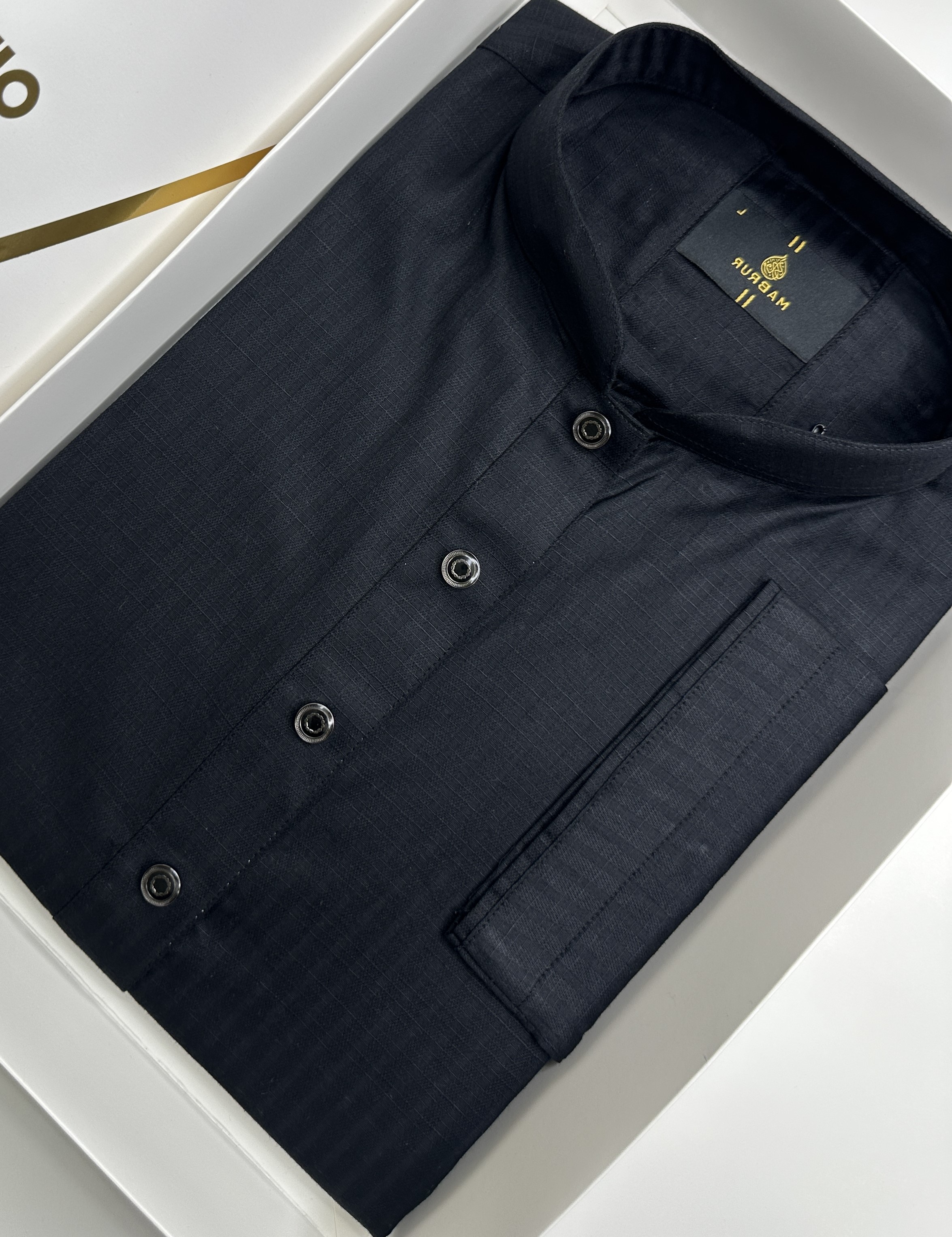 Minimal classic Black step panjabi-A1B005_img_2