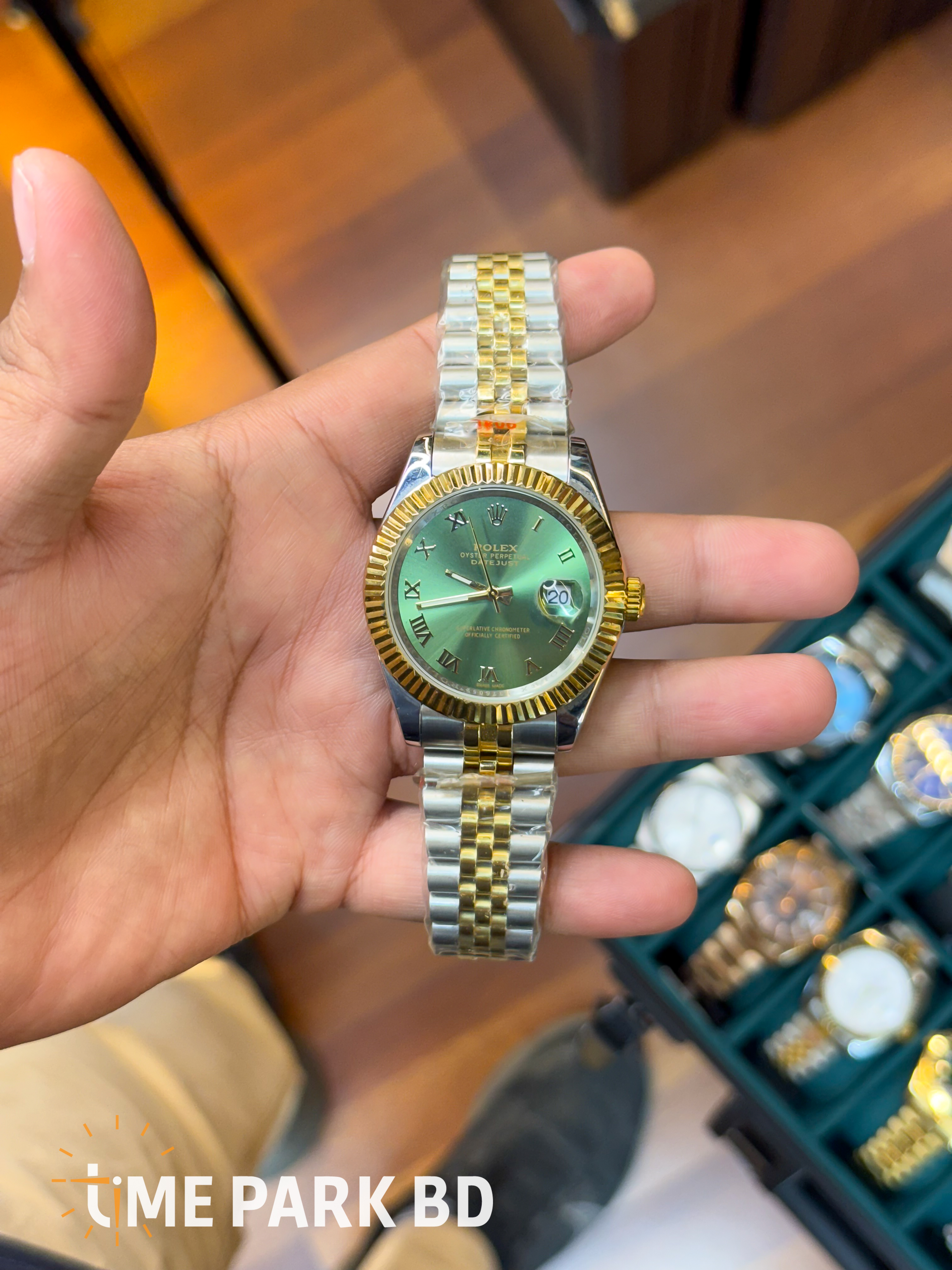 Rolex Date Just | Dual Tone | Green Dial | AAA Grade