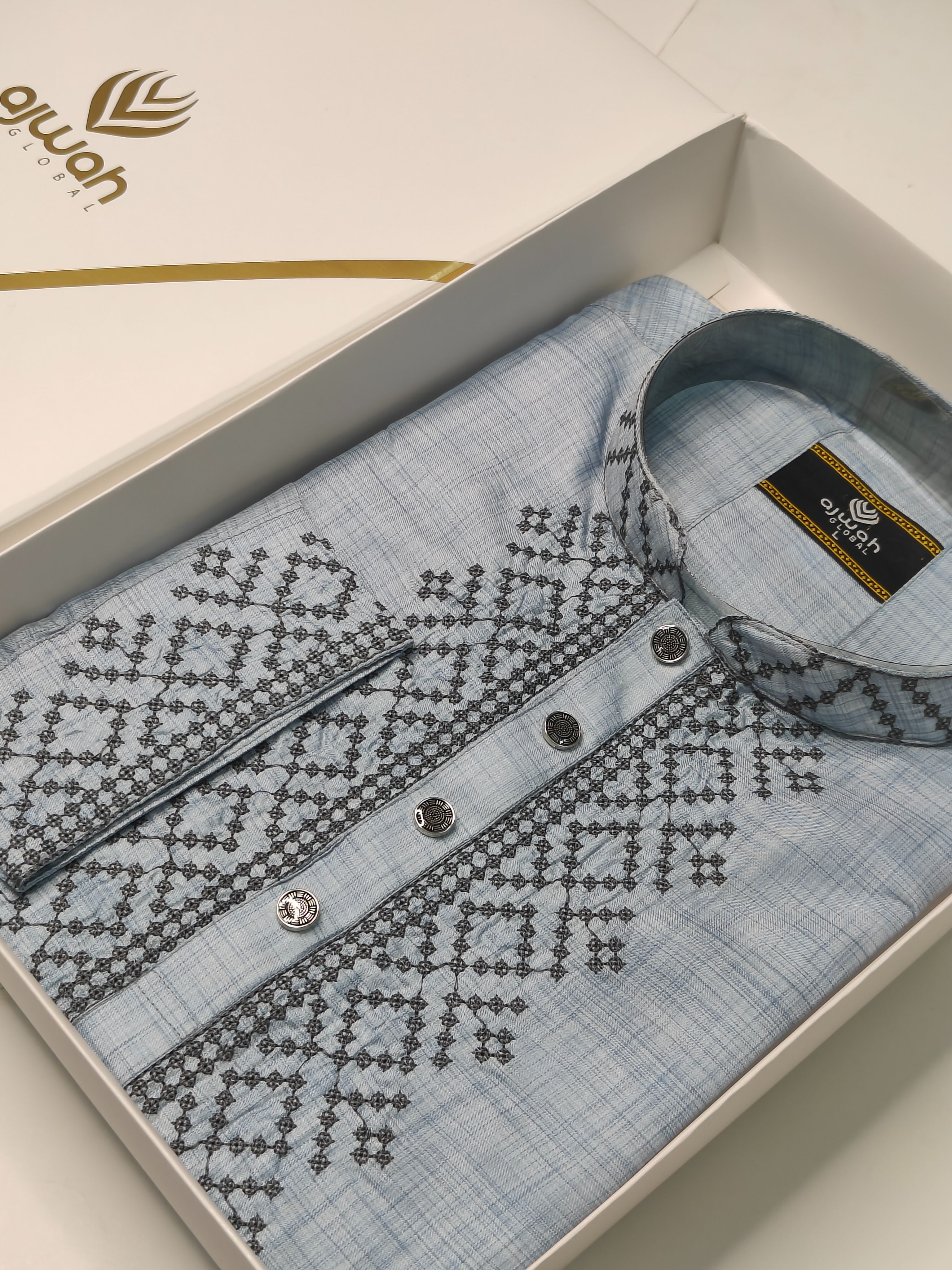 Ice Blue Heritage Panjabi -A3S110_img_2